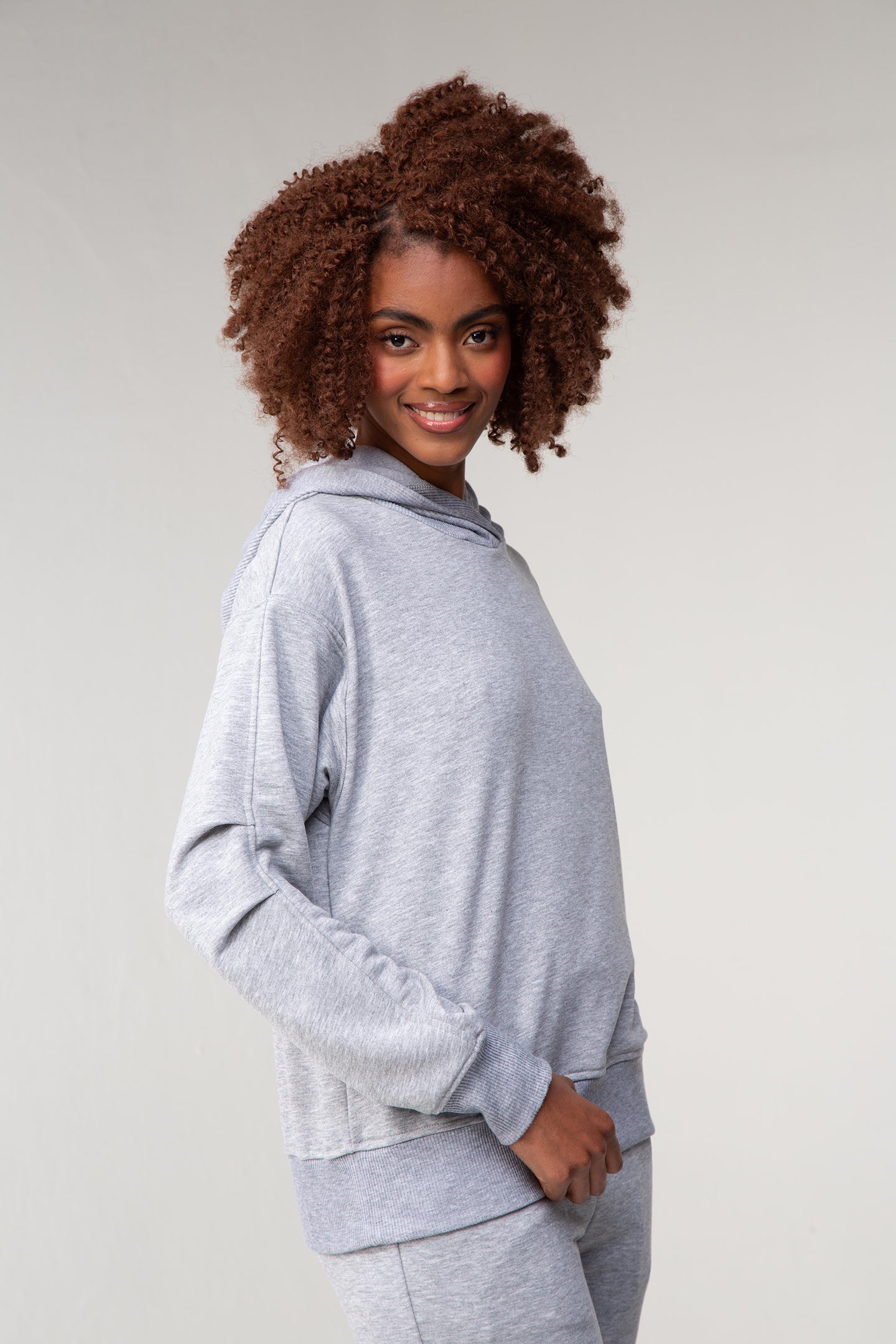 Oversized heather grey hoodie