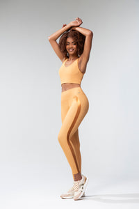 Wild Ribbed Legging - Pineapple