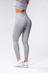 High-Waisted piping coutour Legging - Lilac Grey