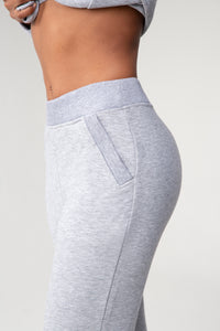 Heather grey sweatpants with snaps - Heather Grey